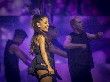 Ariana Grande performs at the Bell Centre in Montreal, on Thursday, August 6, 2015.