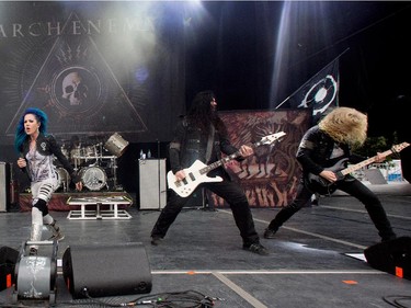 Arch Enemy performs at Heavy Metal Montreal at Parc Jean-Drapeau in Montreal on Friday August 7, 2015.
