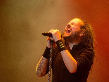 Korn performs at Heavy Metal Montreal at Parc Jean-Drapeau in Montreal on Friday August 7, 2015.