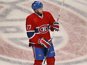 The Canadiens' Alex Galchenyuk skates during warmup before game against the Florida Panthers at Montreal's Bell Centre on Jan. 6, 2014.