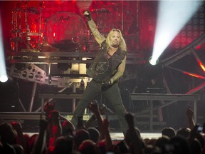 Mötley Crüe's Vince Neil at the Bell Centre in 2013: the band is back in town one more time on Aug. 24, with Alice Cooper as the opening act.