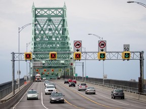 The Jacques-Cartier bridge.