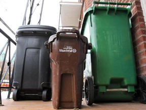 A brown compost container in the Rosemont-La Petit Patrie borough in 2013.