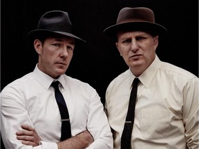 Edward Burns (left), writer, director and star of Public Morals, is seen with co-star Michael Rapaport.