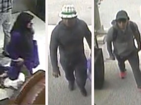 Three suspects of a home robbery July 14 in Longueuil.
