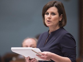 Justice Minister Stéphanie Vallée tables legislation June 10, 2015, at the National Assembly in Quebec City. She was the sponsor of Bill 59, "An Act to enact the Act to prevent and combat hate speech and speech inciting violence and to amend various legislative provisions to better protect individuals."