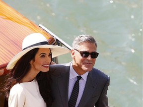 George Clooney and Amal Alamuddin, pictured in September 2014, have carved out some leisure time while Clooney promotes his tequila in Ibiza.