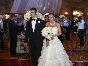 Montreal Canadiens forward Max Pacioretty and his wife, Katia, photographed at their wedding in New York City on July 23, 2011. Pacioretty credits the support of his family for helping him get through a difficult summer of rehab with a serious knee injury.