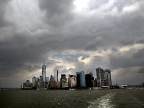 The Manhattan skyline.