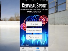 The CerveauSport application allows the concussion to be documented