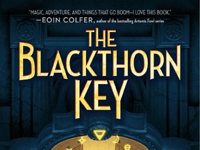 Detail from the cover of The Blackthorn Key, the first novel by Toronto's Kevin Sands, set in 1665 and aimed at readers 10 to 14 years old.