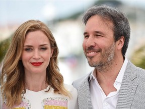 “I needed an actress able to bring the audience with her, someone who had inner strength," Denis Villeneuve says of Emily Blunt. The director and star of Sicario are pictured at the Cannes Film Festival in May.
