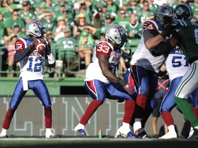 Alouettes quarterback Rakeem Cato, who threw two interceptions against the Roughriders on Sunday, will get the start against the Redblacks in Ottawa on Thursday, Oct. 1