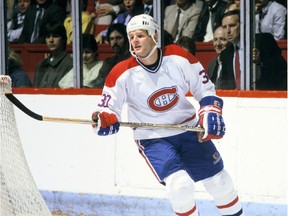 Chris Nilan in action with the Canadiens at the Forum during the 1980s.