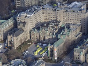 The Royal Victoria Hospital as seen in 2015. before operations were moved to the MUHC Glen Site.