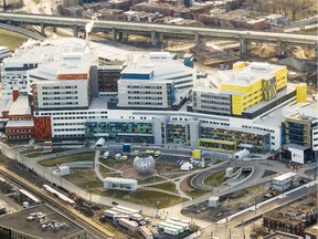 A view of the MUHC's Glen Site in Montreal.