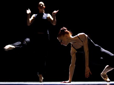 Dancers from the Montreal dance company La La La Human Steps April 27, 2011 performing  an excerpt from the then-upcoming show "New Work" at Maisonneuve theatre in Montreal.