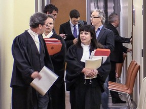 The murder and conspiracy trial of nine Hells Angels began at the Gouin Courthouse in Montreal, on Monday, Aug. 3, 2015. Fotini Hadjis, one of 13 prosecutors in the Operation SharQc murder trial, made the opening statement to the jury on Aug. 10.
