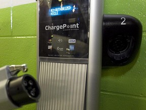 Charging station for electric cars.