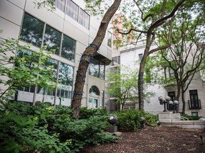 A view of the Maison Alcan complex on Stanley St. in downtown Montreal.