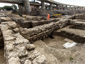 Quebec archaeologists are searching an area about the size of a football field at the corner of St-Jacques and St-Rémi Sts. believed to be St-Henri-des-Tanneries, a village dating back to the 1700s.