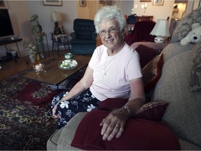 Sister Virginia Lafleur in her Dorval apartment. She lived at Queen of Angels Academy for over 40 years.