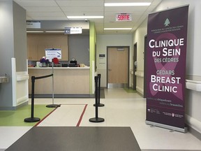 Entrence of the breast cancer clinic, located on the sixth floor at the new Glen Hospital.