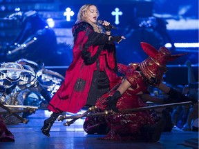 Madonna performs at the Bell Centre in Montreal on Wednesday September 9, 2015. Madonna is launching her worldwide Rebel Heart Tour with two shows at the Bell Centre.