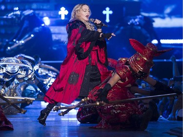 Madonna performs at the Bell Centre in Montreal on Wednesday September 9, 2015. Madonna is launching her worldwide Rebel Heart Tour with two shows at the Bell Centre.