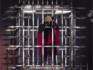 Madonna at the start of her concert at the Bell Centre in Montreal on Wednesday September 9, 2015. Madonna is launching her worldwide Rebel Heart Tour with two shows at the Bell Centre.