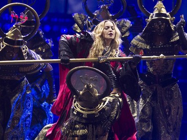 Madonna during her concert at the Bell Centre in Montreal on Wednesday September 9, 2015. Madonna is launching her worldwide Rebel Heart Tour with two shows at the Bell Centre.