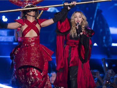 Madonna performs at the Bell Centre in Montreal on Wednesday September 9, 2015. Madonna is launching her worldwide Rebel Heart Tour with two shows at the Bell Centre.