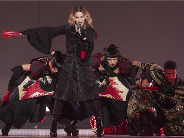 Madonna during her concert at the Bell Centre in Montreal on Wednesday September 9, 2015. Madonna is launching her worldwide Rebel Heart Tour with two shows at the Bell Centre.