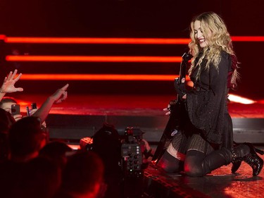 Madonna during her concert at the Bell Centre in Montreal on Wednesday September 9, 2015. Madonna is launching her worldwide Rebel Heart Tour with two shows at the Bell Centre.