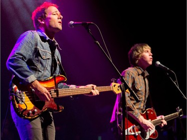 John Stirratt, left, and Pat Sansone of Wilco perform at the Metropolis in Montreal on Monday September 21, 2015.