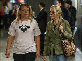 Vanessa Higgins, left, the mother of Samantha Higgins, attends the trial Sept. 22, 2015, of Nicholas Fontanelli, who is accused of killing Higgins.