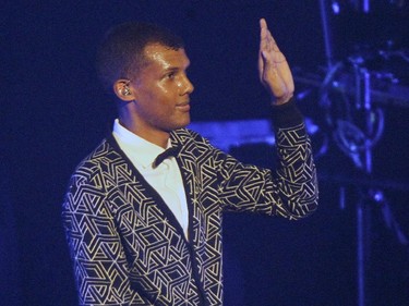 Stromae in concert at the Bell Centre in Montreal on Monday, Sept. 28, 2015.