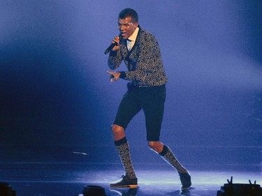 Stromae in concert at the Bell Centre in Montreal on Monday, Sept. 28, 2015.