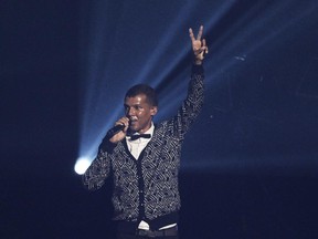 Stromae in concert at the Bell Centre in Montreal on Monday, Sept. 28, 2015.