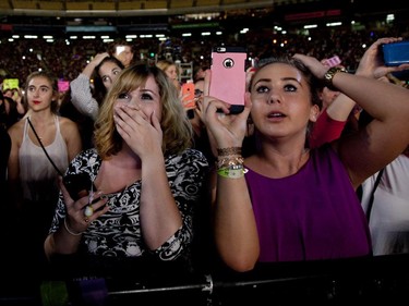 Adoring fans are mesmerized by the boy band One Direction at the Olympic Stadium in Montreal on Saturday September 5, 2015.