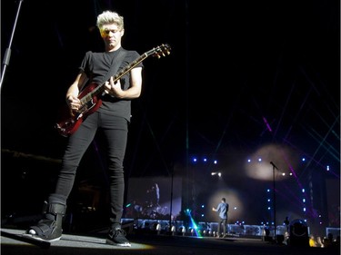 Niall Horan and the rest of the band One Direction perform at the Olympic Stadium in Montreal on Saturday, September 5, 2015.