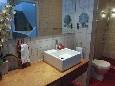 A bathroom on the second floor.