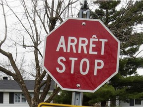 Stop sign in Beaconsfield.