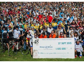 Participants in the 48-Hour Ride raised $1,615,000 to benefit Make-A-Wish.