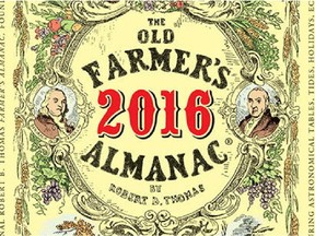The cover of the 2016 edition of the Old Farmer's Almanac. This winter will be colder than normal, it predicts.
