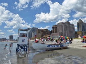 The classic New Jersey beach and iconic boardwalk in Atlantic City.