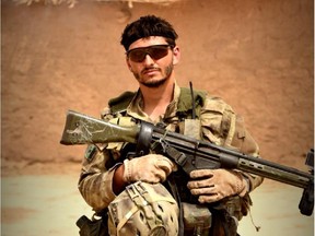 Wali, a former Canadian Forces soldier from Quebec, pictured in Kurdistan in 2015 while fighting alongside Kurdish fighters against ISIL.