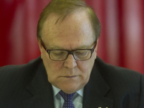 Marcel Aubut, 67, seen here in a 2013 file photo, stepped down as president of the Canadian Olympic Committee Oct. 3, 2015, after women accused him of sexual comments and unwanted touching.