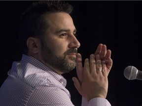 Toronto Blue Jays general manager Alex Anthopoulos attends a year-end press conference in Toronto on Monday October 26, 2015.