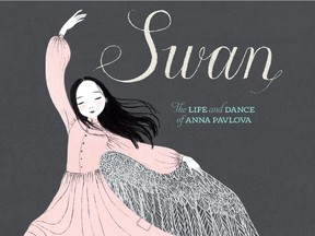 A detail from Julie Morstad's cover illustration for Swan: The Life and Dance of Anna Pavlova, by Laurel Snyder.